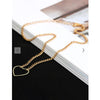 Zaful- Hollow Out Heart Chain Necklace - Golden