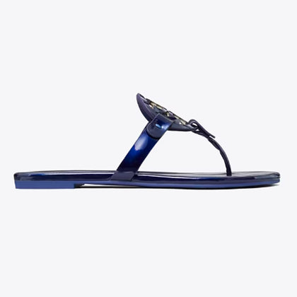 Tory Burch- Miller Soft Patent Leather Sandal - Navy Sea