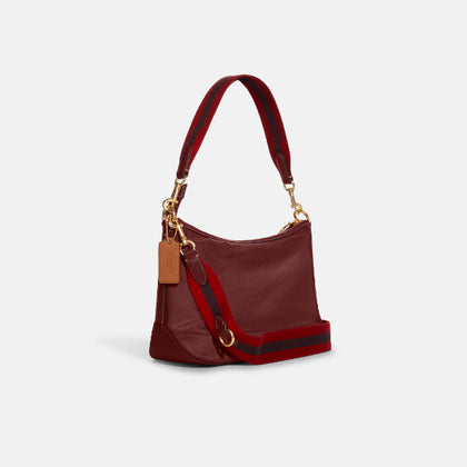 Coach- Ellis Shoulder Bag (Gold/Wine Multi)