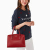 Kate Spade- Perry Leather Medium Satchel (Red Currant)