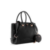 Guess- Alexie Logo Girlfriend Satchel (Black Floral Print)