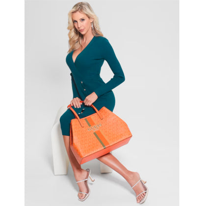 Guess- Vikky Large Tote (Orange Logo)