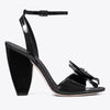 Tory Burch- Flower Heeled Sandal - Perfect Black