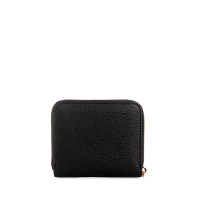Guess- Kersti Small Zip-Around Wallet (Black Floral Print)