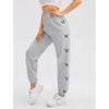 Romwe- Elastic Waist Butterfly Print Joggers