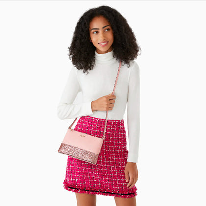 Kate Spade- Flash Glitter Crossbody (Pink)