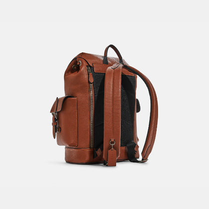 Coach- Hudson Backpack (Gunmetal/Saddle)