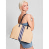 Guess- Vikky Raffia Stripe Large Tote (Navy)