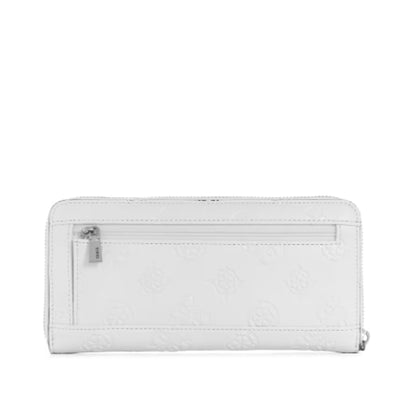 Guess- Galeria Large Zip-Around Wallet (White Multi)