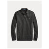 Polo Ralph Lauren- Black Marl Heather Mesh Long-Sleeve Polo Shirt â€“ All Fits