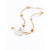 Zaful- Faux Pearl Collarbone Necklace - Golden