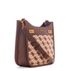 Guess- Katey Jacquard Mini Hobo Bag (Brown Multi)