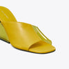 Tory Burch- Asymmetrical Heeled Mule Sandal - Bergamot