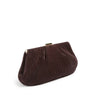 Guess- Brielle Satin Clutch (Brown Leather)