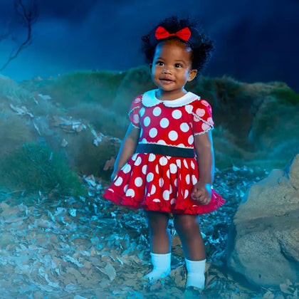 Disney Store- Minnie Mouse Costume Bodysuit for Baby â€“ Red