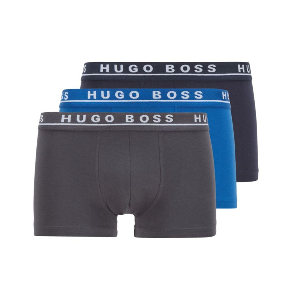Hugo Boss- Triple pack of trunks in stretch cotton