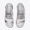 Tory Burch- Eleanor Heel Sandal - Silver