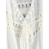 Zaful- Pom-pom Crochet Panel Beach Dress - White