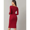 Romwe- Solid Bodycon Dress