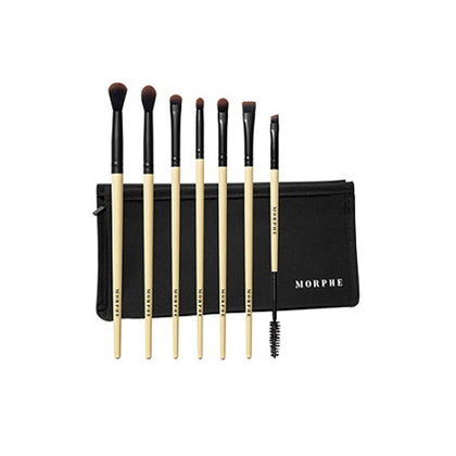 Morphe- Earth To Babe 7-Piece Bamboo Eye Brush Set + Bag