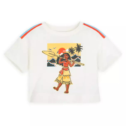 Disney Store- Moana Semi-Cropped T-Shirt for Girls