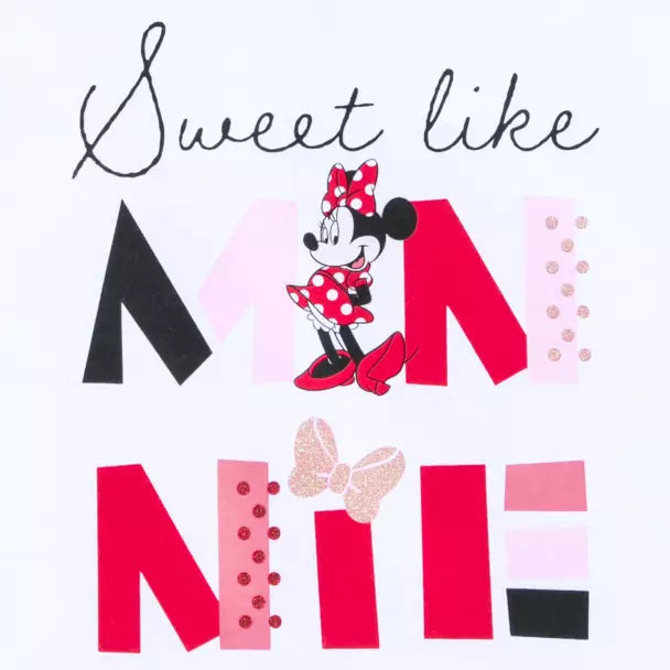 Disney Store- Minnie Mouse Glitter T-Shirt for Girls