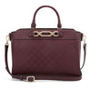 Ninewest- Juliette Jet Set Satchel (Boysenberry Logo)