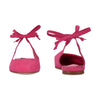 Ninewest- Bop Ankle Wrap Pointy Toe Flats (PINK SUEDE)