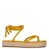 Ninewest- Monee Ankle Wrap Flat Sandals (YELLOW)