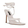 Ninewest- Terrie Ankle Wrap Heeled Sandals (WHITE)