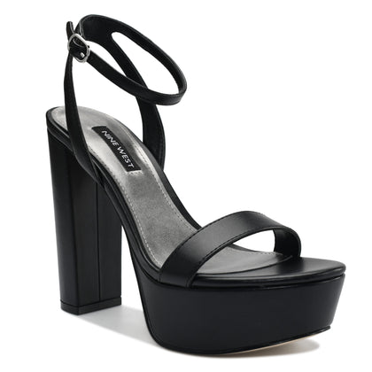 Ninewest- Uknow Platform Dress Sandals (BLACK)