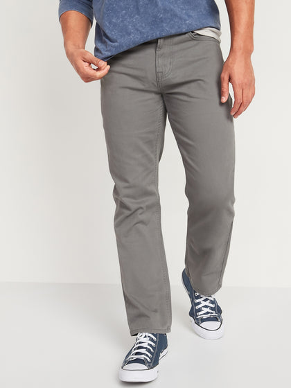 Old Navy- Wow Straight Five-Pocket Pants for Men (Gray Stone)