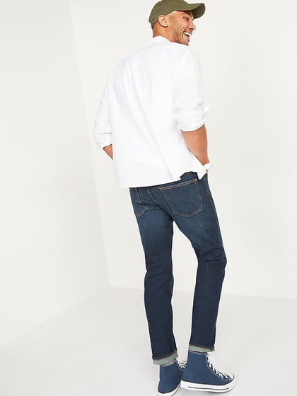 Old Navy- Slim Built-In-Flex Jeans For Men (Dark Wash)