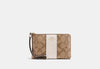 Coach- Corner Zip Wristlet In Signature Canvas (Gold/KHAKI/CHALK)