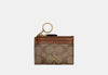 Coach- Mini Skinny Id Case In Signature Canvas (Gold/Khaki Saddle 2)