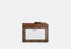 Coach- Mini Skinny Id Case In Signature Canvas (Gold/Khaki Saddle 2)