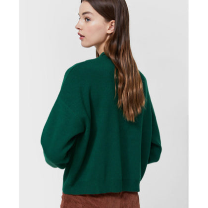 Stradivarious- Sweater with zip (Bottle green)