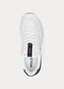 Polo Ralph Lauren- Jogger Leather & Mesh Sneaker (White/Newport Navy/ Red)