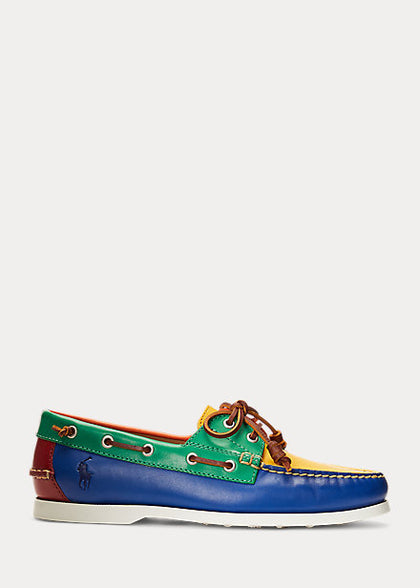 Polo Ralph Lauren- Merton Color-Blocked Leather Boat Shoe (Colorblock)