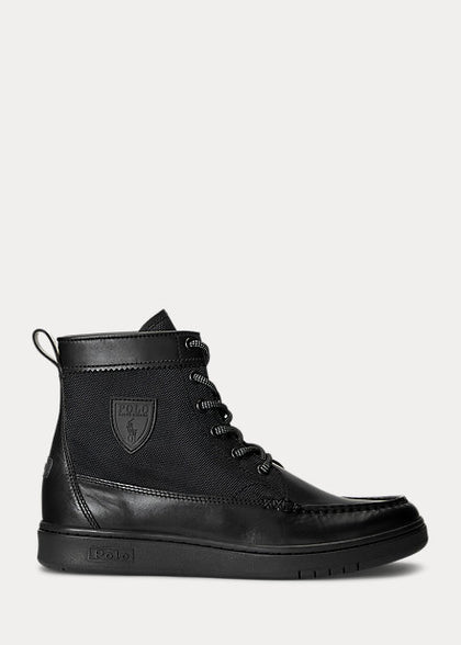 Polo Ralph Lauren- Ranger II Leather & Oxford Sneaker Boot (Black)